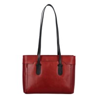 Červeno černá kožená kabelka přes rameno - ItalY Yuramica