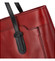 Červeno černá kožená kabelka přes rameno - ItalY Yuramica