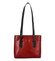 Dámská kožená kabelka přes rameno červeno černá - ItalY Yuramia