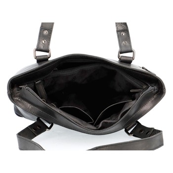 Dámská kožená kabelka přes rameno černá - Greenwood Arlissa
