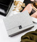 Dámská kožená peněženka lakovaná pískově šedá - Cavaldi H291