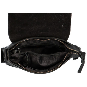 Pánská kožená crossbody taška černá - Mustang Sannio