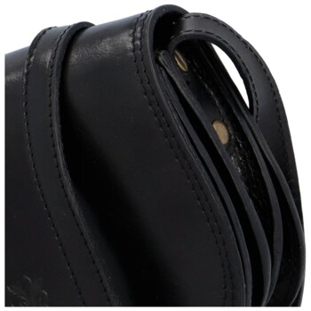 Dámská kožená crossbody černá - Delami Belinda