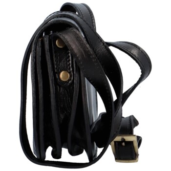 Dámská kožená crossbody černá - Delami Belinda