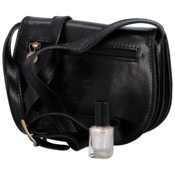 Dámská kožená crossbody černá - Delami Belinda