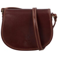 Dámská kožená crossbody tmavě hnědá - Delami Melisa