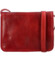 Dámská kožená crossbody červená - Delami Vera Pelle Satyrana