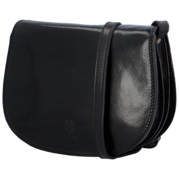 Dámská kožená crossbody černá - Delami Linda