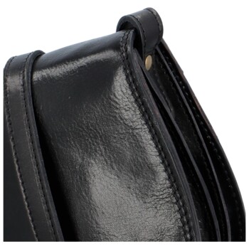 Dámská kožená crossbody černá - Delami Linda