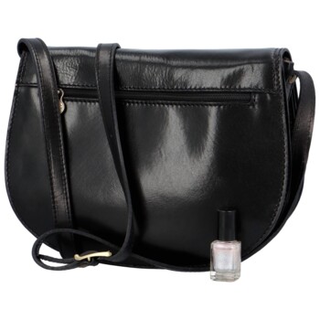 Dámská kožená crossbody černá - Delami Linda
