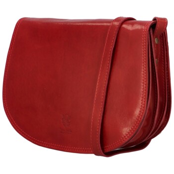Dámská kožená crossbody červená - Delami Linda