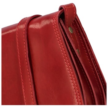 Dámská kožená crossbody červená - Delami Linda
