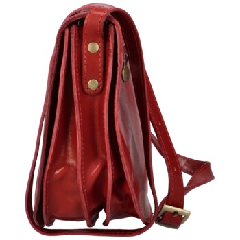 Dámská kožená crossbody červená - Delami Linda