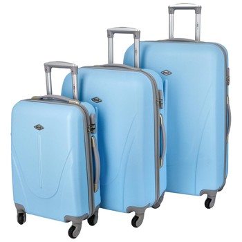 Stylový pevný kufr světle modrý sada - RGL Paolo S, M, L