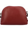 Dámská kožená crossbody kabelka tmavě červená - ItalY Dimba