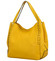 Dámská kožená kabelka přes rameno žlutá - ItalY Evelyn