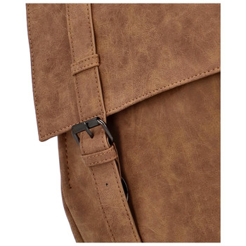 Módní stylový batoh tmavý camel - Enrico Benetti Travers  