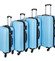 Skořepinové cestovní kufry světle modrá sada - RGL Blant XS, S, M, L