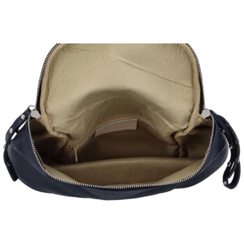 Luxusní kožená kabelka ledvinka tmavě modrá - ItalY Banana