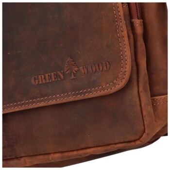 Kožená pracovní taška hnědá - Green Wood Gerazim