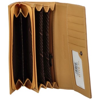 Dámská peněženka kožená lakovaná zlatá - Cavaldi H201 2
