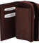 Dámská rozkládací kožená peněženka hnědá - Diviley M4200