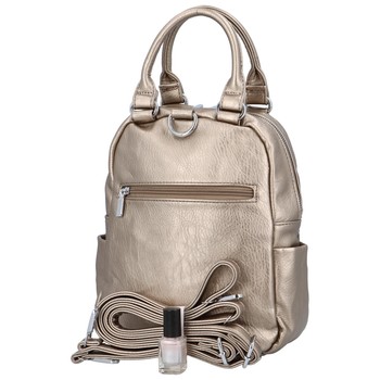 Originální dámský batůžek kabelka bronzově stříbrný - Silvia Rosa Begamile