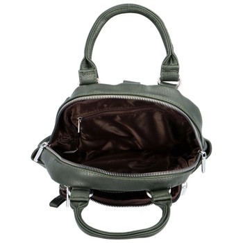 Originální dámský batůžek kabelka tmavě zelený - Silvia Rosa Begamile