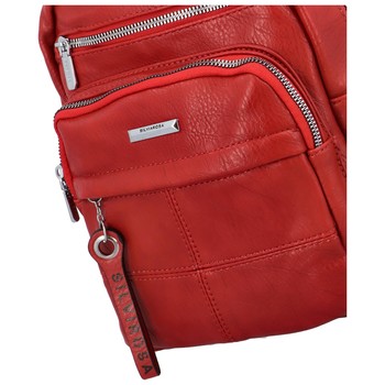 Originální dámský batůžek kabelka červený - Silvia Rosa Begamile