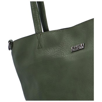 Velká dámská kabelka tmavě zelená - Coveri Milly