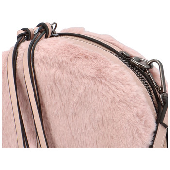 Dámská kožešinová kabelka růžová - Maria C Cheer