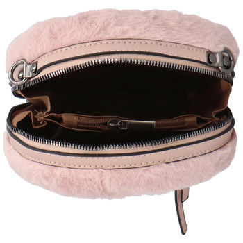 Dámská kožešinová kabelka růžová - Maria C Cheer