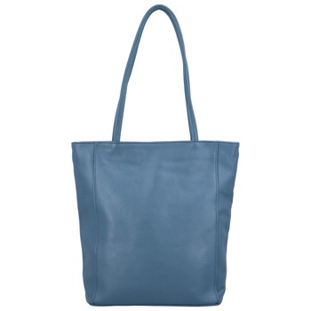 Dámská kožená kabelka přes rameno džínově modrá - ItalY Nooxies
