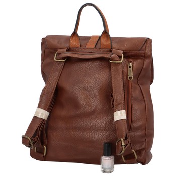 Moderní batoh kabelka tmavě hnědý - Coveri Manules 