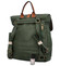 Moderní batoh kabelka tmavě zelený - Coveri Manules