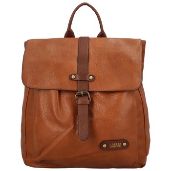 Moderní batoh kabelka hnědý - Coveri Manules