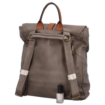 Moderní batoh kabelka pískově šedý - Coveri Manules