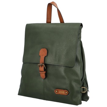 Městský batoh kabelka tmavě zelený - Coveri Karlio