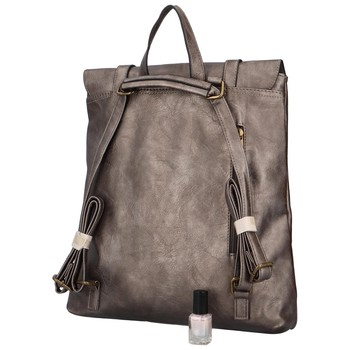 Moderní batoh kabelka tmavě stříbrný - Coveri Luis