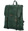 Moderní batoh kabelka tmavě zelený - Coveri Luis