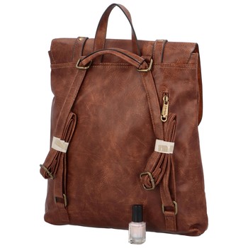 Moderní batoh kabelka hnědý - Coveri Luis