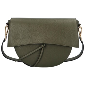 Dámská luxusní kožená kabelka khaki - ItalY Mephia