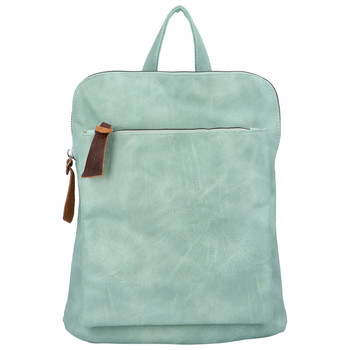 Dámský městský batoh kabelka světle zelený - Paolo Bags Buginni