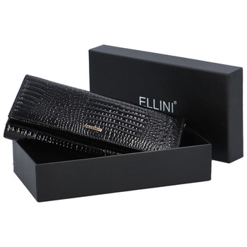 Dámská kožená peněženka černá - Ellini CD36