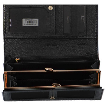 Dámská kožená peněženka černá - Ellini CD36