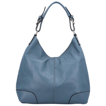 Dámská kožená kabelka džínově modrá - ItalY Inpelle