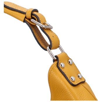Dámská kožená kabelka tmavě žlutá - ItalY Inpelle