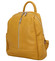 Dámský kožený batoh tmavě žlutý - Delami Filippo