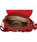 Dámská kožená crossbody kabelka červená - Delami Hexi