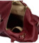 Dámský kožený batoh kabelka tmavě vínový - Delami Norzeus